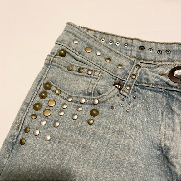 Vintage Vibe Y2K Light Wash Studded Bootcut Jeans Size 26 - Picture 4 of 16